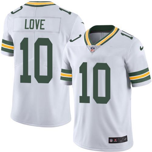 Men's Green Bay Packers #10 Jordan Love White NFL Stitched Jersey